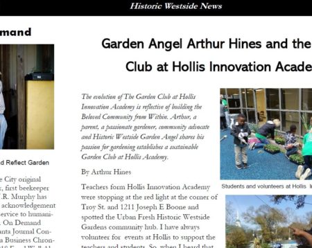 Historic Westside News Feature: “Garden Angel Arthur Hines and the Garden Club at Hollis Innovation Academy”